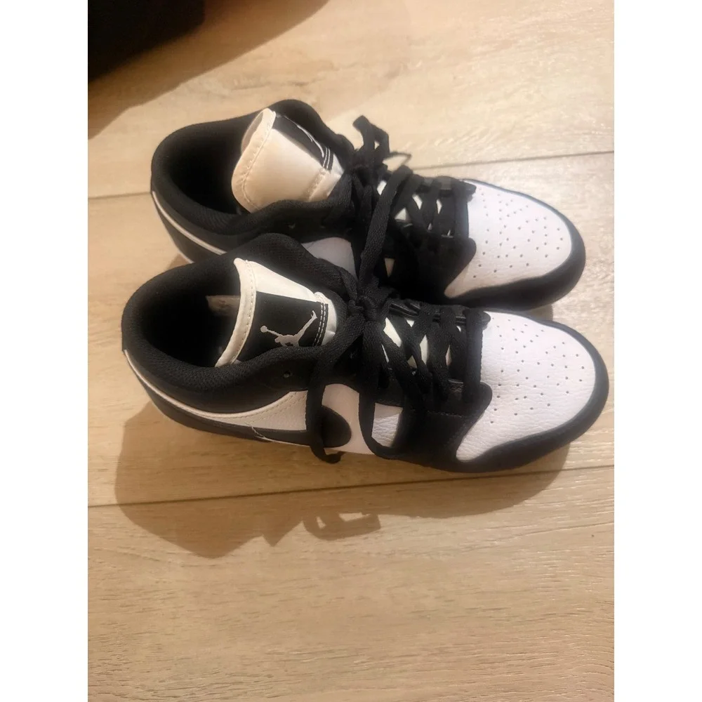 Jordan 1 Low TD Football Cleats Panda Black White F16245-100 Mens 7